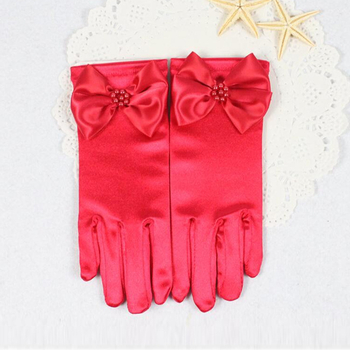 [Μεγάλη Προσφορά] Παιδικά Γάντια Λευκά Γάντια Λουλουδιών για Κορίτσια, Γάντια Έλσα για Κορίτσια με Τόξο Σκηνικής Παράστασης, Πάγος και Χιόνι
