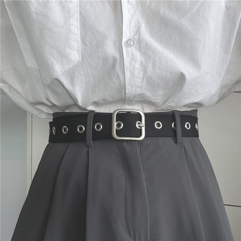 Drobinis diržas moterims studentėms, dekoratyviniai džinsai, universalios vyriškos kelnės, karinio mokymo vyriškas drobinis moteriškas naujas mados diržas