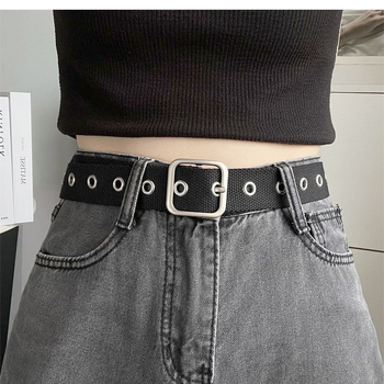 Drobinis diržas moterims studentėms, dekoratyviniai džinsai, universalios vyriškos kelnės, karinio mokymo vyriškas drobinis moteriškas naujas mados diržas