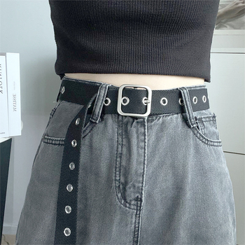 Drobinis diržas moterims studentėms, dekoratyviniai džinsai, universalios vyriškos kelnės, karinio mokymo vyriškas drobinis moteriškas naujas mados diržas
