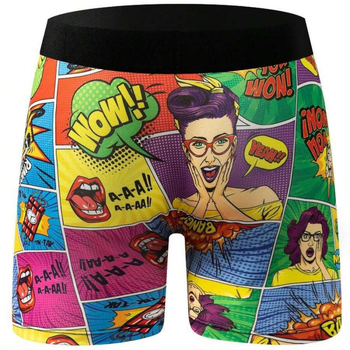 Vīriešu ikdienas, plānas, elpojošas, seksīgas, zemas jostasvietas, garas bokserbiksītes ar jautru Eiropas un Amerikas animācijas 3D digitālo druku