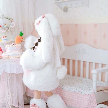 Δημοφιλές σετ κασμίρ για κορίτσια, χειμερινό, νέο στυλ, παιδικό χαριτωμένο λαγουδάκι, βελούδινο σετ για μωρά