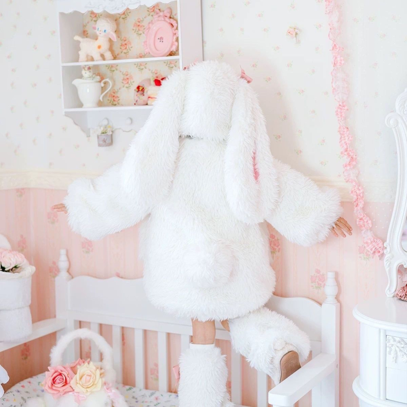 Djevojački popularni kašmirski set, zimski novi stil, dječji slatki plišani set zečića