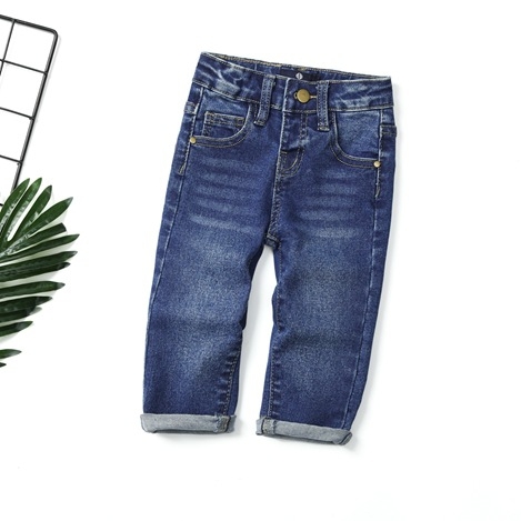 Proljetna i jesenska nova dječja odjeća, isprani traper, dječje modne traperice, muške rastezljive traperice za srednje godine, uske hlače