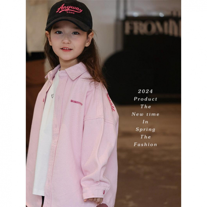 Djevojački kaput Proljeće i jesen 2025. Novi stil dječjeg traper topića, rano proljeće, proljetna odjeća za djevojčice, korejska majica