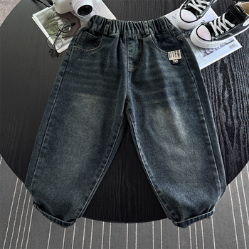 Jesenske traperice za dječake 2024., nove bebe, lijepe modne hlače, elegantne korejske ležerne hlače za dječake