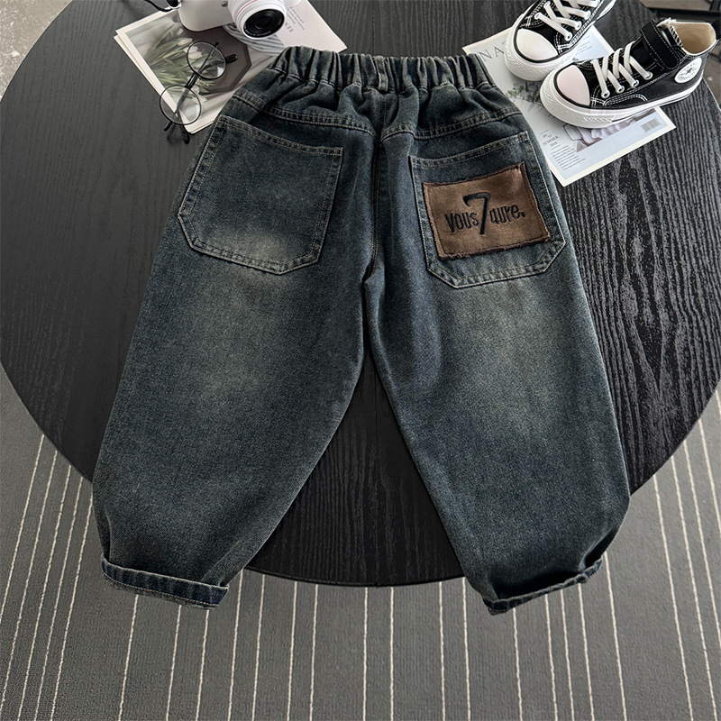 Jesenske traperice za dječake 2024., nove bebe, lijepe modne hlače, elegantne korejske ležerne hlače za dječake
