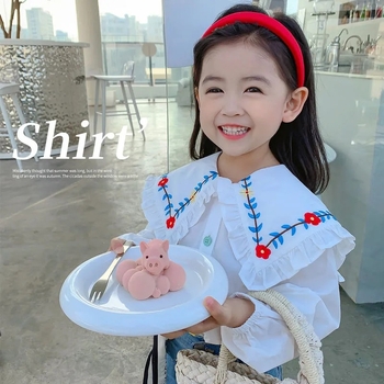 Djevojačka proljetna nova dječja odjeća Dječja košulja u korejskom stilu s cvjetnim uzorkom Za malu i srednju djecu Dječji topić Dugih rukava za bebe