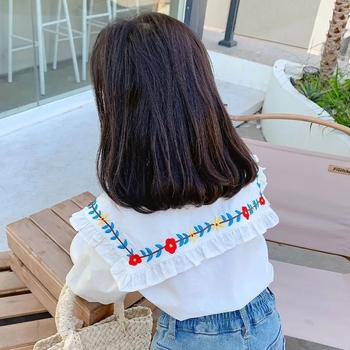 Djevojačka proljetna nova dječja odjeća Dječja košulja u korejskom stilu s cvjetnim uzorkom Za malu i srednju djecu Dječji topić Dugih rukava za bebe