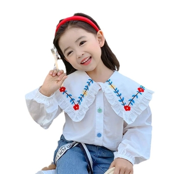 Djevojačka proljetna nova dječja odjeća Dječja košulja u korejskom stilu s cvjetnim uzorkom Za malu i srednju djecu Dječji topić Dugih rukava za bebe