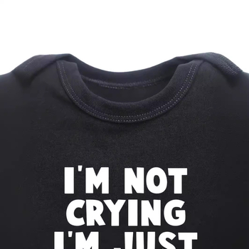 Βαμβακερό κοντομάνικο σορτσάκι για νεογέννητα 0-2 ετών, I\'m Not Crying I\'m Just C