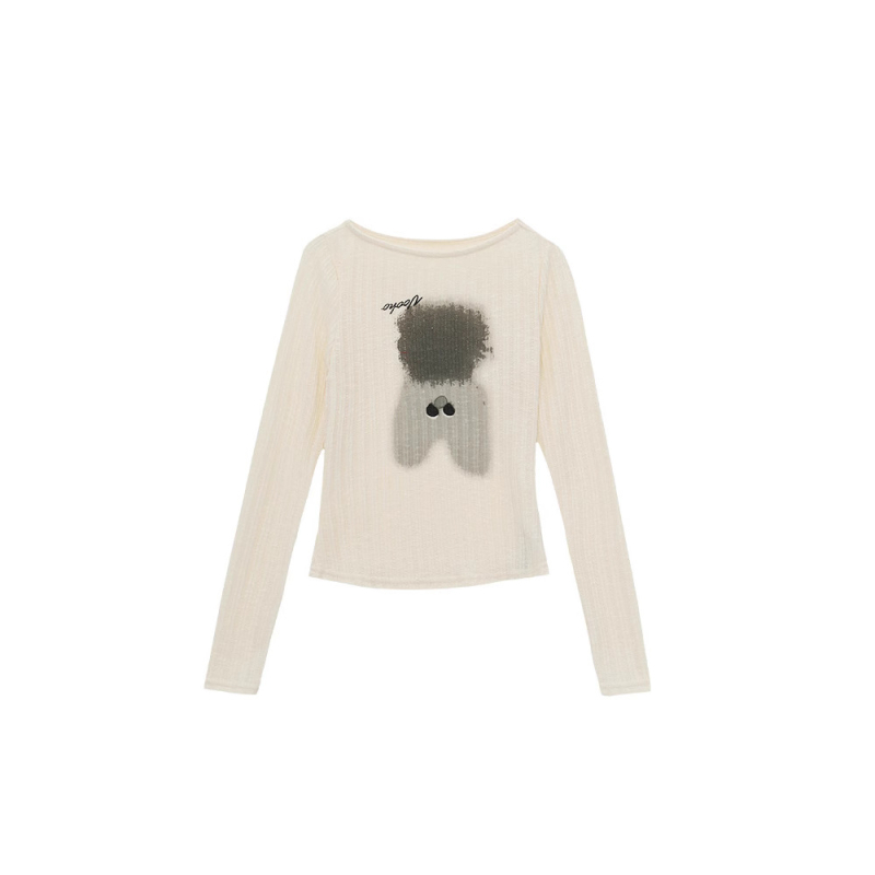 Američka majica dugih rukava Spice Girls za žene, rana jesen, jesen i zima, unutarnja baza, dizajn, osjećaj niše, uski pleteni top