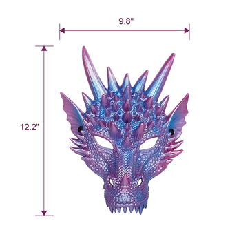 Νέα μάσκα δράκου με μπλε μαργαριτάρι, αναβαθμισμένη μάσκα δράκου από αφρό RP, Amazon cos, αξεσουάρ πάρτι 3D