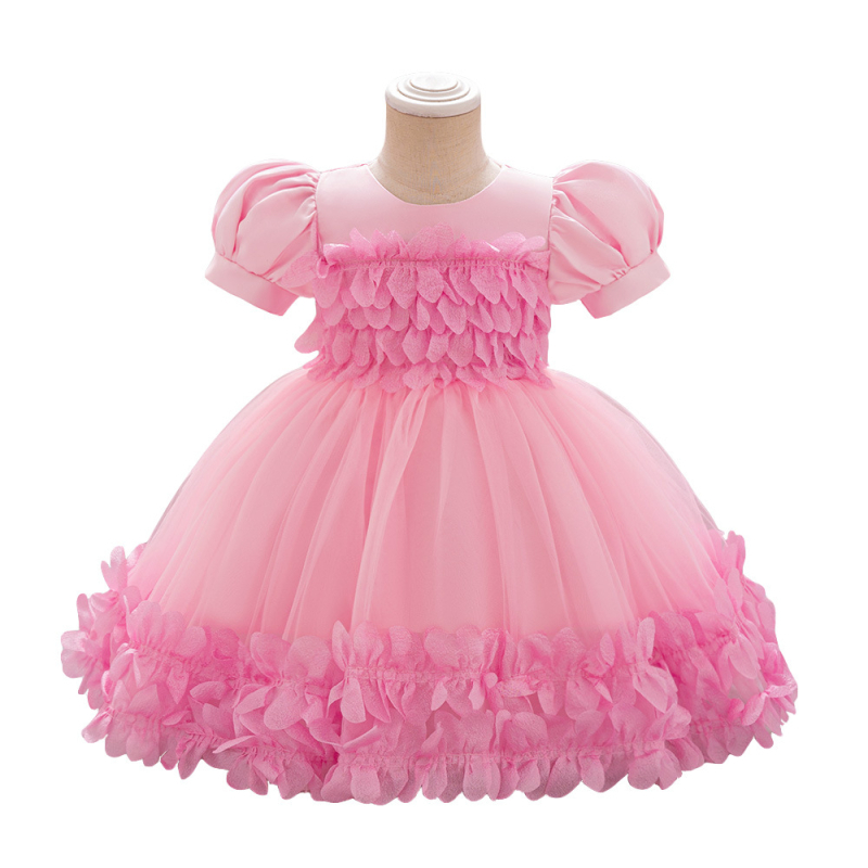 Amazon New Girls Baby Večernja haljina Dječja trodimenzionalna haljina s cvjetnim naborima i rukavima Djevojačka večernja haljina