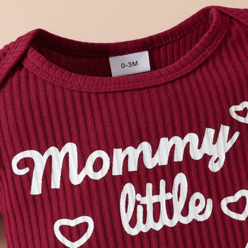 Σετ τριών τεμαχίων σορτς Harper με κοντά μανίκια και τρίγωνο φιόγκο με γράμμα \