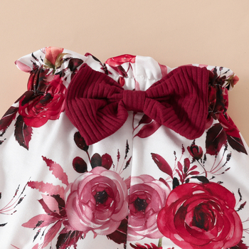 Σετ τριών τεμαχίων σορτς Harper με κοντά μανίκια και τρίγωνο φιόγκο με γράμμα \