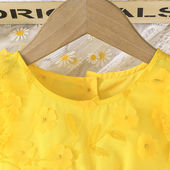 Letné šaty Crosshranice 2025, nové sladké a roztomilé princeznovské šaty s volánikovými rukávmi a okrúhlym výstrihom, kvetinové sieťované šaty, ležérne prázdninové šaty