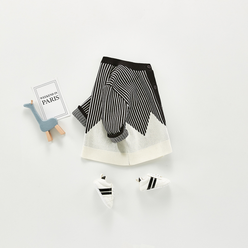 ins2020 Jesenski muški pleteni džemper za bebe, korejski crtani kardigan, muški džemper za 100 dana