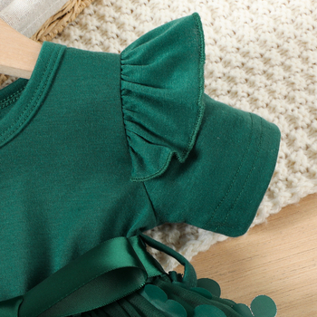 Νέο καλοκαιρινό φόρεμα με τρισδιάστατο πλέγμα πεταλούδας για κορίτσια σε διασυνοριακό στυλ