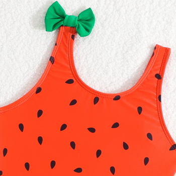 Νέο παιδικό μαγιό 2025 για διασυνοριακές εξαγωγές σε Ευρώπη και Αμερική, δημοφιλές μικρό, αναπνεύσιμο, με σχέδιο σπόρων καρπουζιού, μικρή πριγκίπισσα