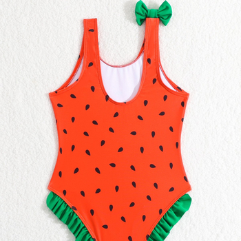 Νέο παιδικό μαγιό 2025 για διασυνοριακές εξαγωγές σε Ευρώπη και Αμερική, δημοφιλές μικρό, αναπνεύσιμο, με σχέδιο σπόρων καρπουζιού, μικρή πριγκίπισσα