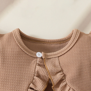 Amazon Καλοκαιρινό Βρεφικό Φόρεμα Αμάνικο με Βολάν Κοντό Παλτό Τοπ Καρό Φόρεμα με Φιόγκο