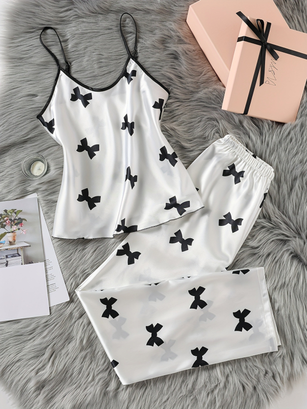 Amazon Nový európsky a americký štýl Sling obleku Čiernobiele dámske zahraničné obchodné domáce pyžamo Vonkajší závesný závesný domáci odev Šortky