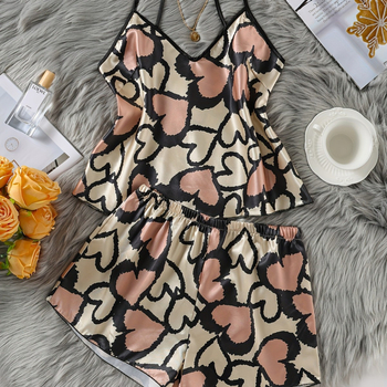 Dámske letné pyžamo, európske a americké, Amazon, nové sexy, módne, s potlačou, domáce oblečenie, výpredaj