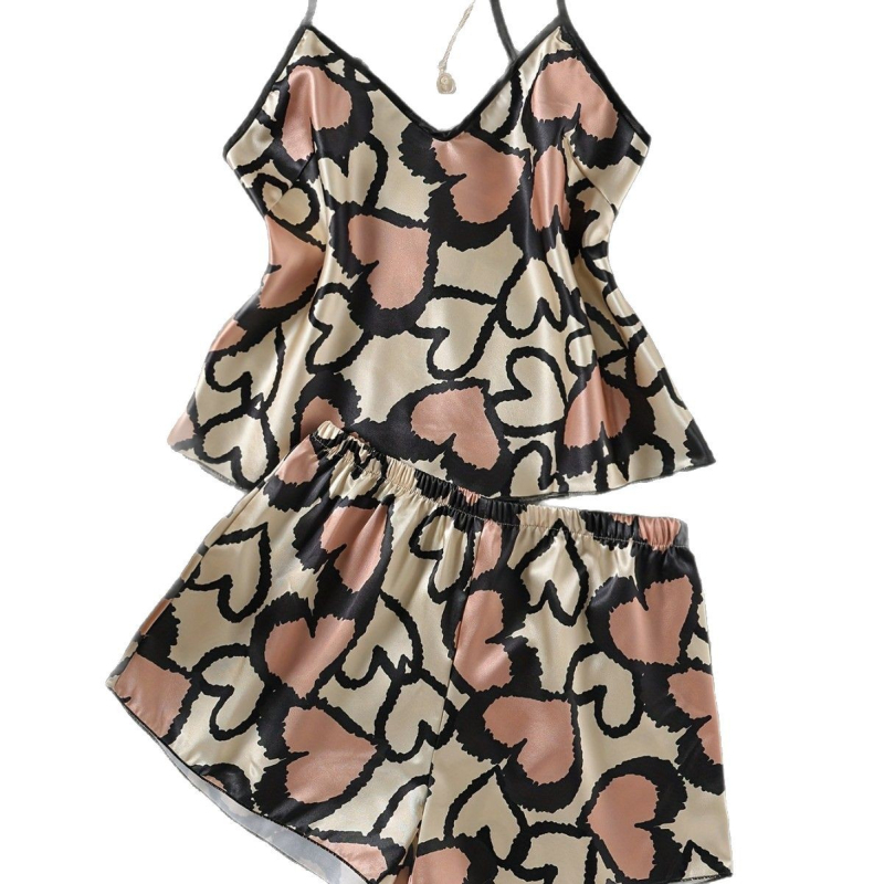 Dámske letné pyžamo, európske a americké, Amazon, nové sexy, módne, s potlačou, domáce oblečenie, výpredaj