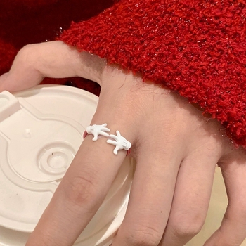 Αστείο μικρό δαχτυλίδι χειρός για κορίτσια, καλύτερός φίλος, μόδα, εξατομικευμένο δαχτυλίδι δάχτυλου, κρύο στυλ, απλό ανοιχτό δαχτυλίδι