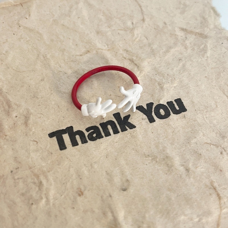 Karikatūras smieklīgs mazs rokas gredzens meiteņu labākā drauga modes personalizēts pirksta gredzens aukstā stila nišas vienkāršs atvērts gredzens