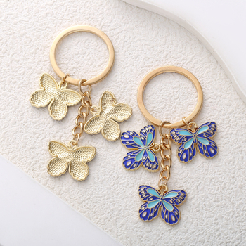 Γλυκό στυλ μενταγιόν με μπλε πεταλούδα που στάζει λάδι, αξεσουάρ μπρελόκ κοσμημάτων, μικρή τσάντα, τσάντα crossbody, μενταγιόν, ο καλύτερος φίλος, ευέλικτο