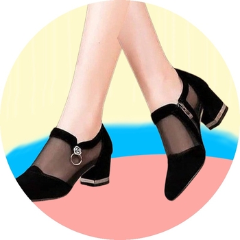 Nove ženske mrežaste jednoslojne cipele s tankom petom, prozračne sandale, plus size sandale, veličina 414243