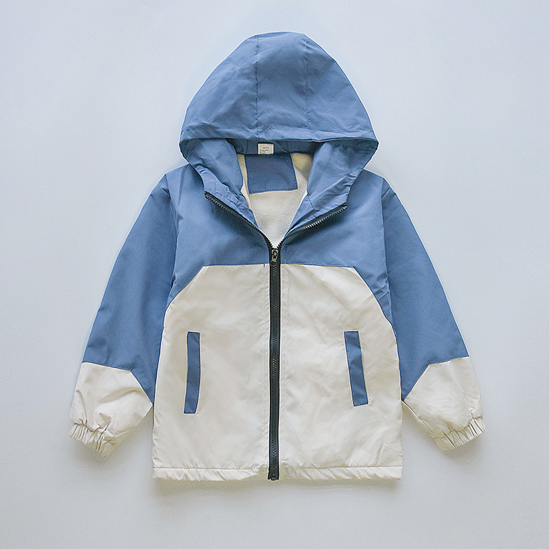 Dječja vjetrovka plus baršunasti kaput velikih dimenzija, dječja jednodijelna baršunasta odjeća za napad 2025., proljeće i jesen, nova dječja odjeća za slobodno vrijeme, zima