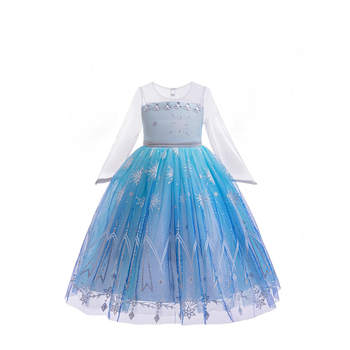 Nova proljetna, jesenska i zimska haljina Frozen princeze Aishe, šljokice, pufnasta pređa, elegantna dječja haljina