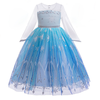 Nova proljetna, jesenska i zimska haljina Frozen princeze Aishe, šljokice, pufnasta pređa, elegantna dječja haljina