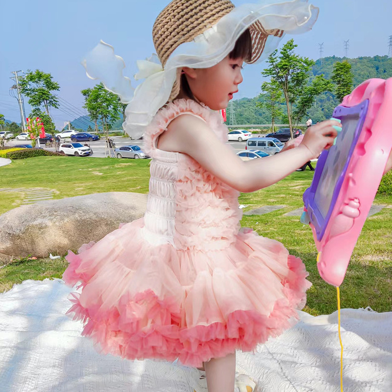 Amazon djevojačka ljetna tutu haljina princeze pufnasta haljina od tila za tortu rođendanska haljina za vanjsku trgovinu za malu djecu