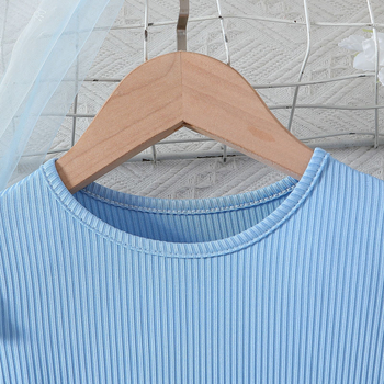 Εξωτερικό εμπόριο καλοκαίρι νέα κορίτσια Ευρώπη και Ηνωμένες Πολιτείες γλυκό λουλούδι πλέγμα κοντό μανίκι μικρό μανίκι μύγα φόρεμα φούστα Α-γραμμή παιδιά Tide