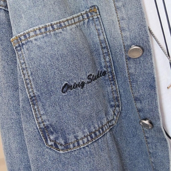 Chlapčenská džínsová košeľa 2025 Jar a jeseň Nový westernový štýl Veľký detský kabát Džínsový top s dlhým rukávom Chlapčenská gradientová košeľa