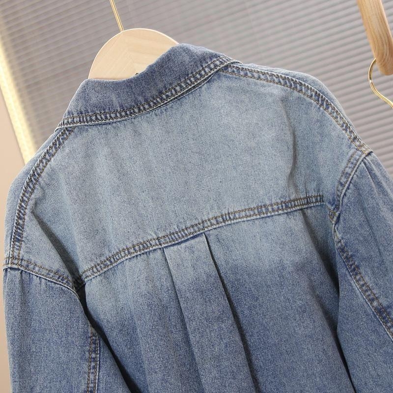 Chlapčenská džínsová košeľa 2025 Jar a jeseň Nový westernový štýl Veľký detský kabát Džínsový top s dlhým rukávom Chlapčenská gradientová košeľa