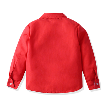 Διασυνοριακά Παιδικά Ρούχα Άνοιξης και Φθινοπώρου 2023 Παιδικό Φεστιβάλ Κοστούμι για Αγόρια Πουκάμισο με Μακρυμάνικο Παντελόνι με Τιράντες Κοστούμι Τελετής Παράστασης Πάρτι