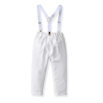 Διασυνοριακά Παιδικά Ρούχα Άνοιξης και Φθινοπώρου 2023 Παιδικό Φεστιβάλ Κοστούμι για Αγόρια Πουκάμισο με Μακρυμάνικο Παντελόνι με Τιράντες Κοστούμι Τελετής Παράστασης Πάρτι