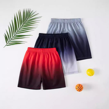 Dječje hlače za plažu Cross-border od 3 dijela za dječake, gradijentne, brzosušeće kratke hlače, srednje i velike dječje mrežaste tanke hlače, ležerne kratke hlače