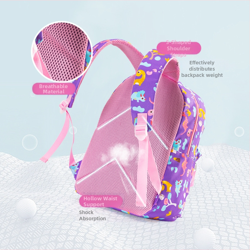 Комплект от три ученически чанти за ученици от началното училище, защита на гръбначния стълб и намаляване на тежестта за училищни пътувания, детска ученическа чанта със сладка карикатурна щампа