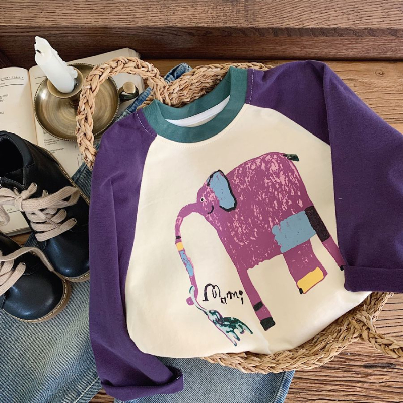 Тениска с дълъг ръкав за момчета, есен 2025, нова, детска, мека, ежедневна, с анимационен филм, универсална, модерен топ с реглан ръкав