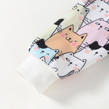 Пролетен суитшърт за момичета, ново европейско и американско трансгранично пролетно и есенно палто за момичета, малко Meow Mi с дълъг ръкав, връхно облекло, най-добро разпространение