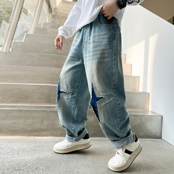 Dječje traper hlače Proljeće i jesen 2025. Novi dolazak CUHK dječja odjeća Proljetne dječakove ulične hlače za ležerno nošenje