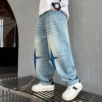 Τζιν παντελόνι για αγόρια Άνοιξη και Φθινόπωρο 2025 Νέες αφίξεις CUHK Παιδικά ρούχα Άνοιξη Αγοριών Street-fried όμορφο casual παντελόνι