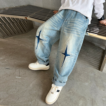 Τζιν παντελόνι για αγόρια Άνοιξη και Φθινόπωρο 2025 Νέες αφίξεις CUHK Παιδικά ρούχα Άνοιξη Αγοριών Street-fried όμορφο casual παντελόνι