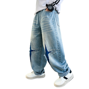 Τζιν παντελόνι για αγόρια Άνοιξη και Φθινόπωρο 2025 Νέες αφίξεις CUHK Παιδικά ρούχα Άνοιξη Αγοριών Street-fried όμορφο casual παντελόνι